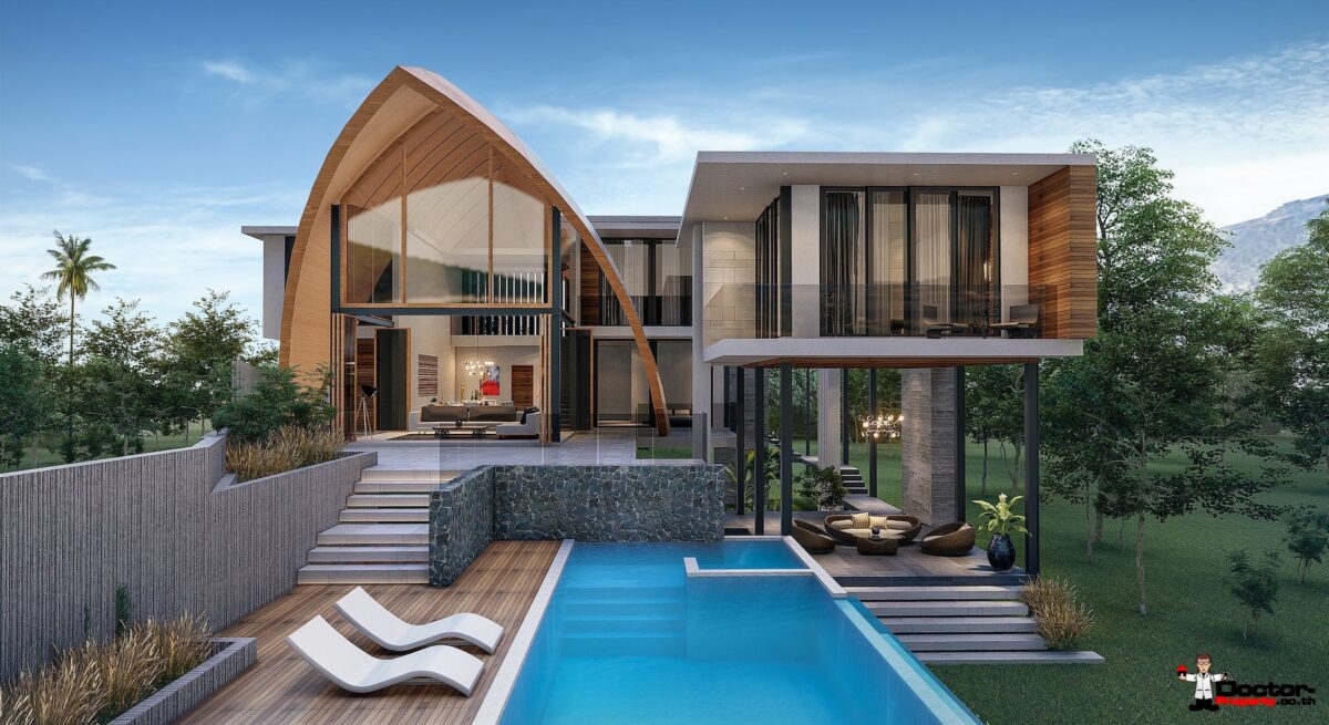 New 4 Bedroom Villa with Pool, Sea View - Laem Sett, Koh Samui - For Sale